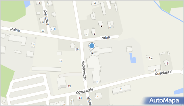 Długosiodło, Mickiewicza Adama, 14, mapa Długosiodło