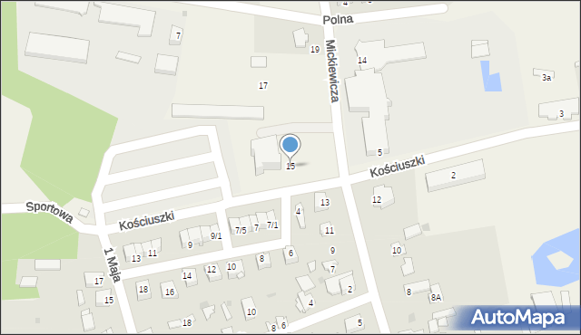 Długosiodło, Mickiewicza Adama, 15, mapa Długosiodło