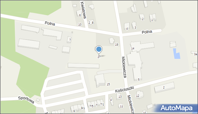 Długosiodło, Mickiewicza Adama, 17, mapa Długosiodło