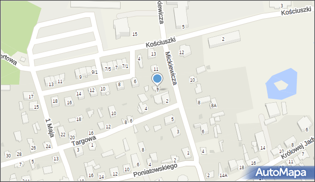 Długosiodło, Mickiewicza Adama, 7, mapa Długosiodło