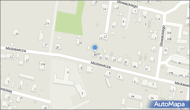 Dobiegniew, Mickiewicza Adama, 30, mapa Dobiegniew