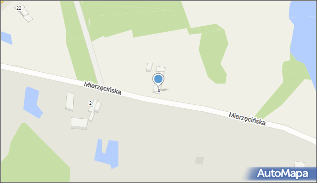 Dobiegniew, Mierzęcińska, 4, mapa Dobiegniew