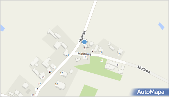 Dobieszewo, Miodowa, 1, mapa Dobieszewo