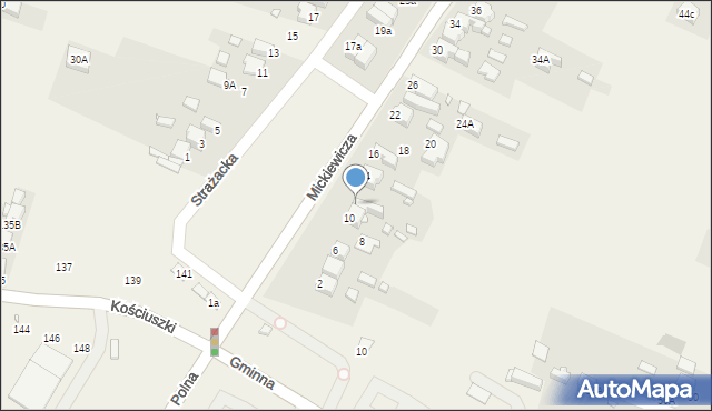 Dobieszowice, Mickiewicza Adama, 12, mapa Dobieszowice