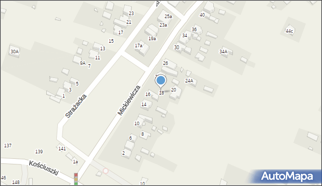 Dobieszowice, Mickiewicza Adama, 18, mapa Dobieszowice