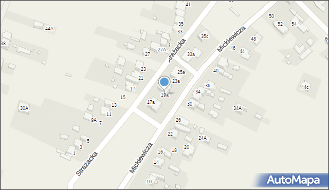 Dobieszowice, Mickiewicza Adama, 19a, mapa Dobieszowice