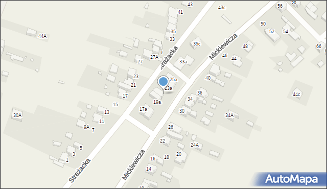 Dobieszowice, Mickiewicza Adama, 21a, mapa Dobieszowice