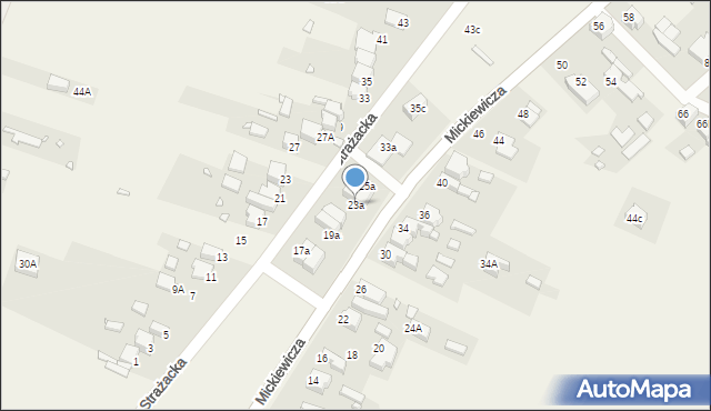 Dobieszowice, Mickiewicza Adama, 23a, mapa Dobieszowice