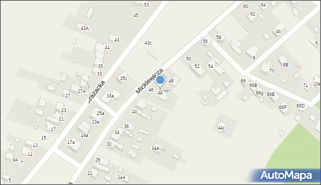Dobieszowice, Mickiewicza Adama, 44, mapa Dobieszowice