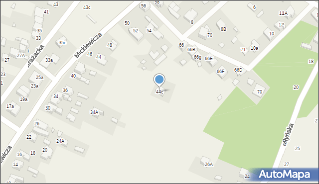 Dobieszowice, Mickiewicza Adama, 44c, mapa Dobieszowice