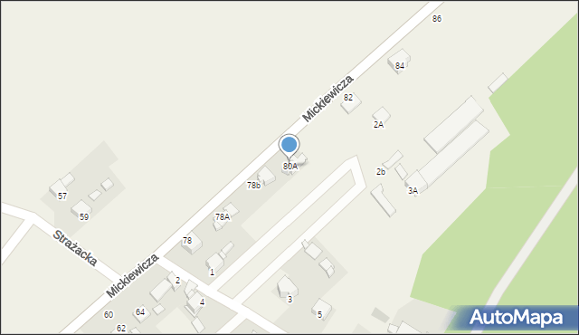 Dobieszowice, Mickiewicza Adama, 80A, mapa Dobieszowice
