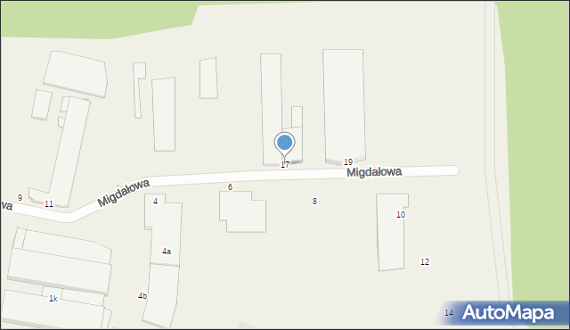 Dobra, Migdałowa, 17, mapa Dobra