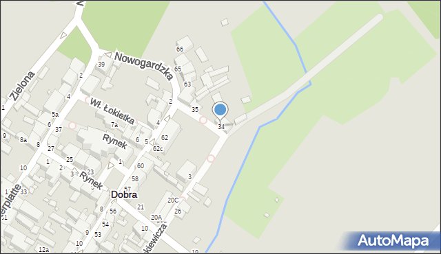 Dobra, Mickiewicza Adama, 34, mapa Dobra