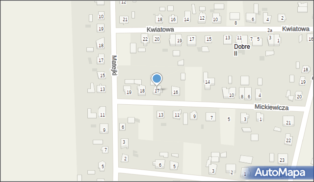 Dobre, Mickiewicza Adama, 17, mapa Dobre