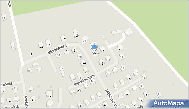 Dobre Miasto, Mickiewicza Adama, 27, mapa Dobre Miasto