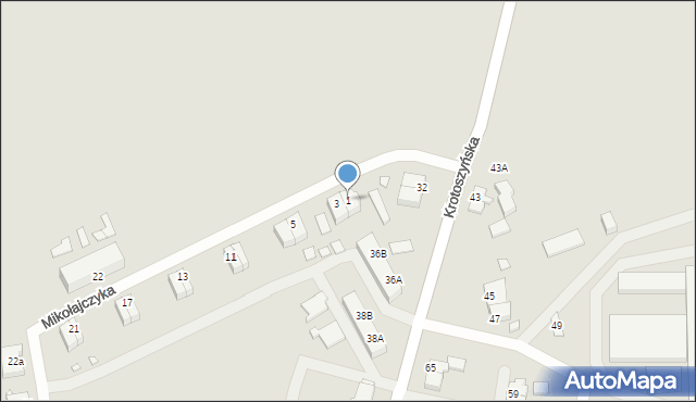 Dobrzyca, Mikołajczyka Stanisława, 1, mapa Dobrzyca