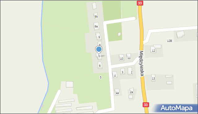 Domaszków, Międzyleska, 7, mapa Domaszków