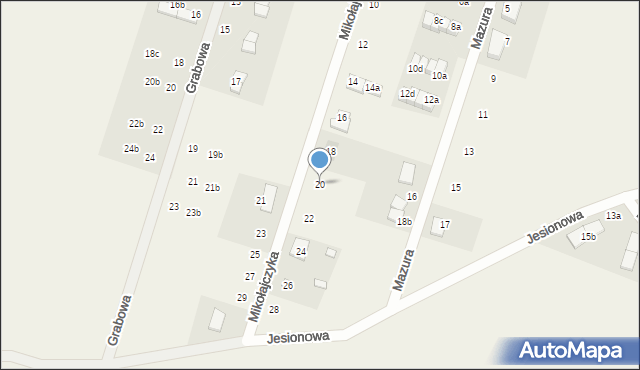 Dominowo, Mikołajczyka Stanisława, 20, mapa Dominowo