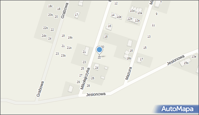 Dominowo, Mikołajczyka Stanisława, 22, mapa Dominowo