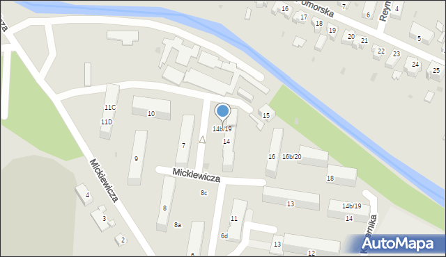 Drezdenko, Mickiewicza Adama, 14b/19, mapa Drezdenko