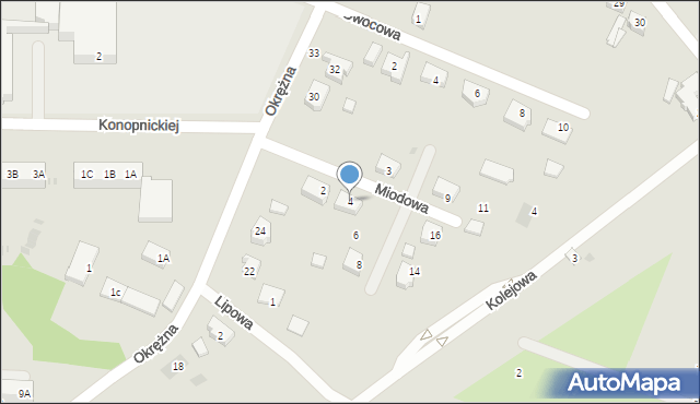 Drezdenko, Miodowa, 4, mapa Drezdenko