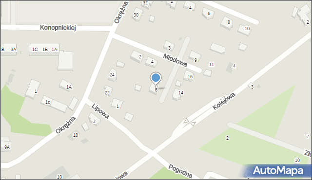 Drezdenko, Miodowa, 8, mapa Drezdenko