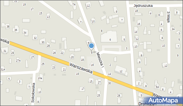 Drohiczyn, Mieszka I, 3, mapa Drohiczyn
