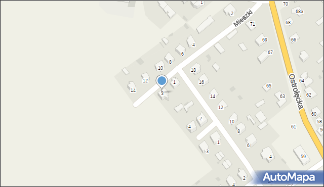 Dylewo, Mieszki, ks., 3, mapa Dylewo