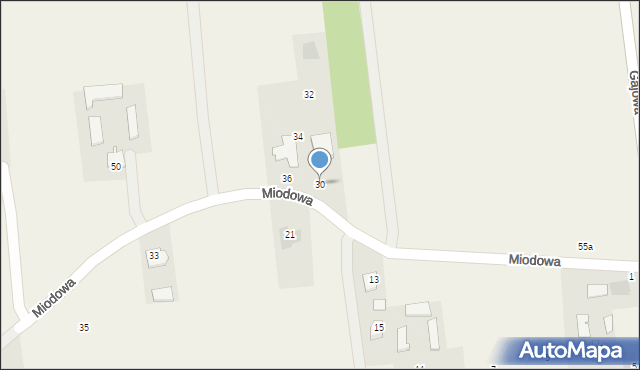 Dys, Miodowa, 30, mapa Dys