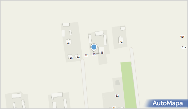 Dys, Miodowa, 40, mapa Dys