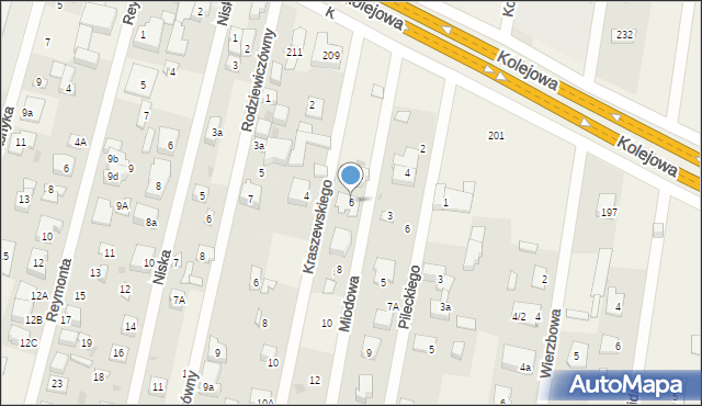 Dziekanów Leśny, Miodowa, 6, mapa Dziekanów Leśny