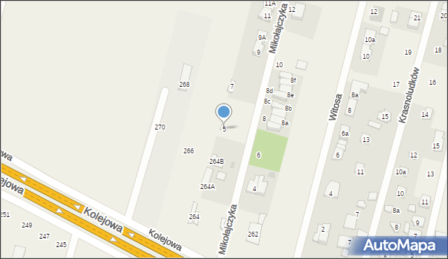 Dziekanów Polski, Mikołajczyka Stanisława, 5, mapa Dziekanów Polski