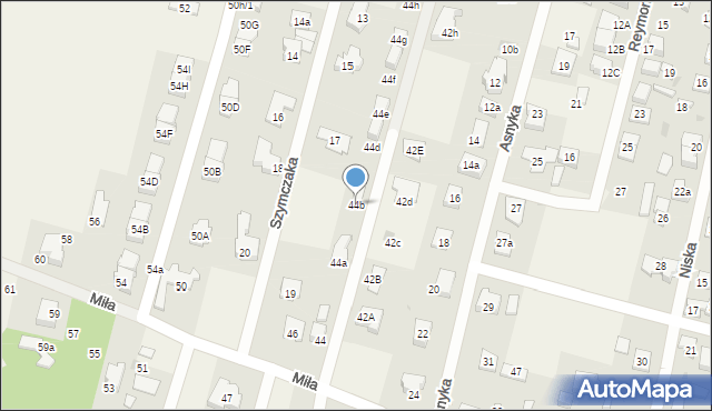 Dziekanów Polski, Miła, 44b, mapa Dziekanów Polski