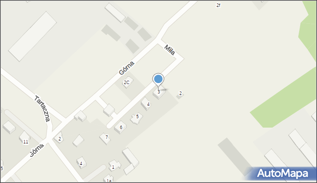 Dziemiany, Miła, 3, mapa Dziemiany