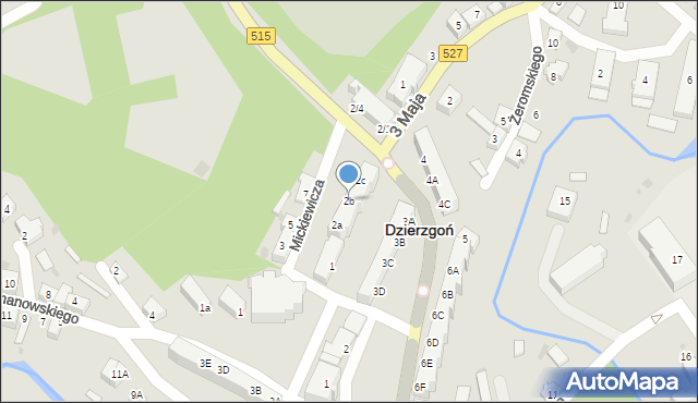 Dzierzgoń, Mickiewicza Adama, 2b, mapa Dzierzgoń