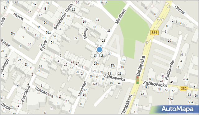 Dzierżoniów, Miodowa, 18a, mapa Dzierżoniów