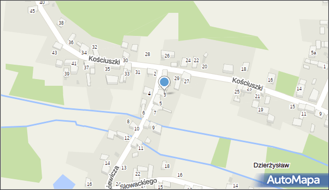 Dzierżysław, Mickiewicza Adama, 3, mapa Dzierżysław
