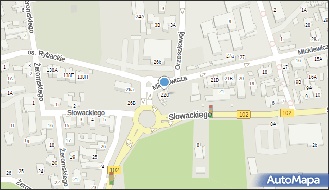 Dziwnów, Mickiewicza Adama, 22d, mapa Dziwnów