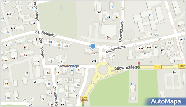 Dziwnów, Mickiewicza Adama, 26a, mapa Dziwnów