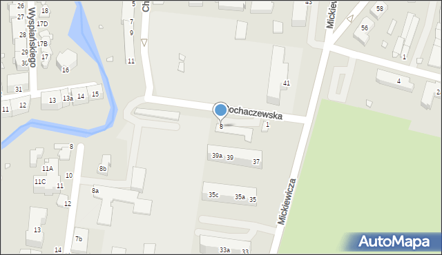 Elbląg, Mickiewicza Adama, 8, mapa Elbląga