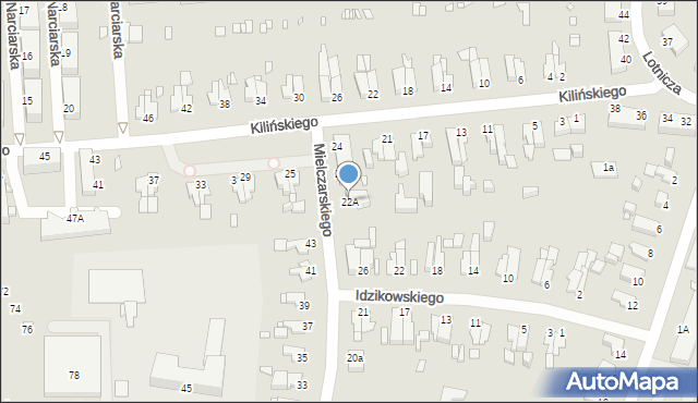 Elbląg, Mielczarskiego Romualda, 22A, mapa Elbląga