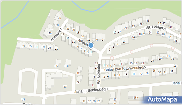 Elbląg, Mieszka I, 1, mapa Elbląga