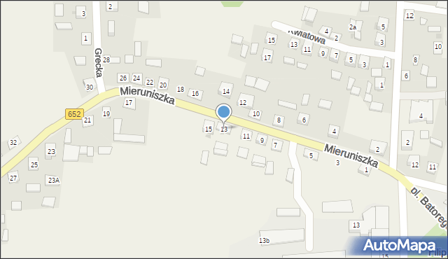 Filipów, Mieruniszka, 13, mapa Filipów