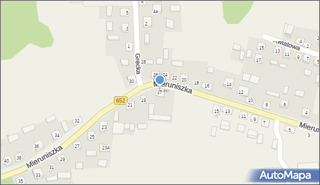 Filipów, Mieruniszka, 17, mapa Filipów