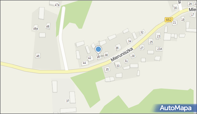 Filipów, Mieruniszka, 40, mapa Filipów