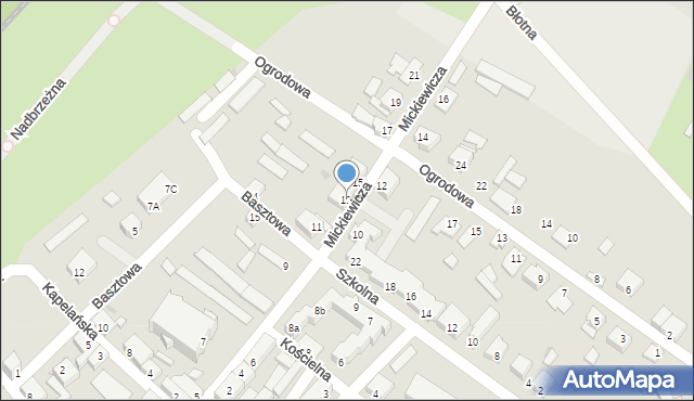 Frombork, Mickiewicza Adama, 13, mapa Frombork