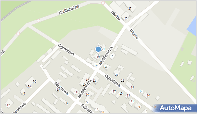 Frombork, Mickiewicza Adama, 19, mapa Frombork