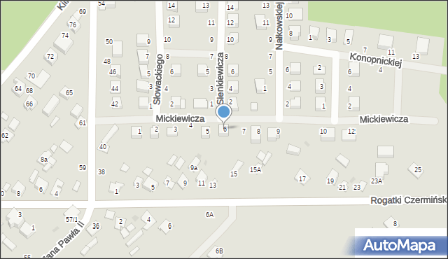 Gąbin, Mickiewicza Adama, 6, mapa Gąbin