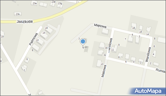 Gądów, Miętowa, 5, mapa Gądów