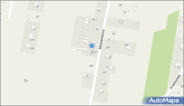 Gałków Mały, Mickiewicza Adama, 22, mapa Gałków Mały